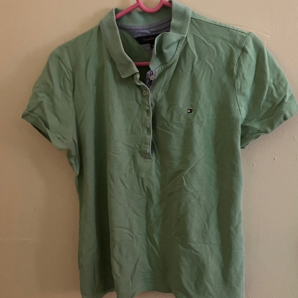 Tommy Hilfiger Men's Light Green Polo Shirt